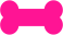 Pink dog bone